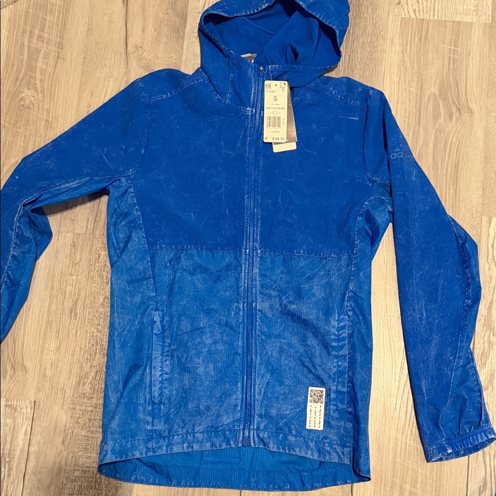 Adidas Own The Run Vibrant Blue Windbreaker